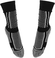 [TOKIDNY] Equestrian Socks Horse Socks for Men Women Boys Girls Mid Calf Thick Cycling Running Grey