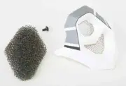 GMAX G086009 MOUTH VENT STEP MATTE SILVER/WHITE MX-86