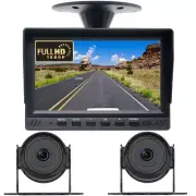 2x 4PIN AHD Car Reversing Camera Rear View Kit +7" FHD Monitor For Truck Bus Van