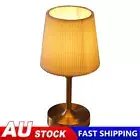 Portable Cordless Table Lamp USB Rechargeable Fabric Shade Desk Lamp (Gold)