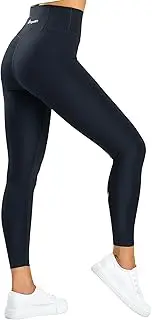 [Regolith] Leggings with Back Waist Pocket – Performance-Driven for Workouts and Active Lifestyles – Premium Fabric Blend for Comfort and Stretch, Black, L