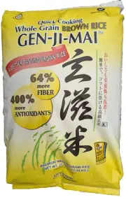 25 Pound Gen-Ji-Mai Natural Whole Grain Brown Rice (Medium Grain) - 1 Bag