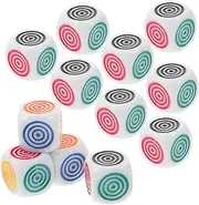 Vaguelly 12pcs Interactive Color Dices for Cognitive Learning and Party Games Acrylic Teaching Dices for Lightweight and Easy to Clean Educational for Teaching and Fun
