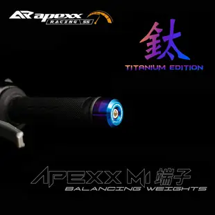 APEXX | 加重 M1端子 平衡端子 鍍鈦 白鐵 適用 手把內徑13mm以上 附13-17鋁 膨脹螺絲 M6 孔身