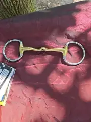 NEUE SCHULE Turtle Top Eggbutt Snaffle Bit~Large~Flex~Salox Gold Turtle Tactio