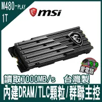 在飛比找蝦皮購物優惠-MSI微星 SPATIUM M480 PLAY 1TB Ge