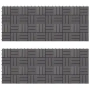 vidaXL Decking Tiles 20 pcs Grey Wash 30x30 cm Solid Acacia Wood