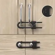 4 PACK Child Proof Sliding Cabinet Door Code Locks Baby Safety Cupboard Locks
