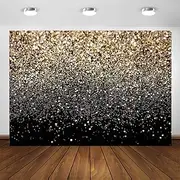 CYLYH 8X6ft Gold Glitter Sequin Spot Backdrops Vintage Astract Glitter Background Wedding Adult Baby Children Holiday Party Party Decor D417