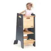 Toddler Tower with a Sliding Door and 3 Adjustable Heights - Complete Toddler