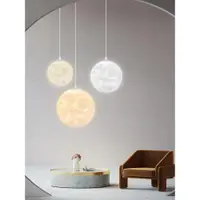 在飛比找ETMall東森購物網優惠-北歐3D打印月球吊燈現代簡約兒童房餐廳臥室書房個性家用星球吊