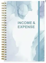 Income And Expense Log Book Record Notebook With Receipt Pockets