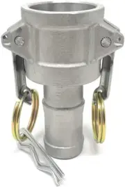 (Ships Fast) 1" Aluminum Type C | Camlock Female Coupler x Hose Barb Shank