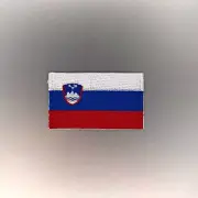 Slovenia Flag Patch — Iron On Badge Embroidered Motif — Slovenian World Mini