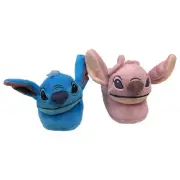 Disney Stitch Womens Plush Slippers Blue & Purple Scuffs
