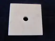 Vintage 3x3x3/4" Square White Italian Marble Lamp Base New Old Stock Zm4