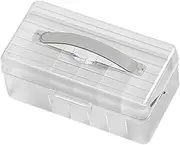 Veemoon Portable Double Electronics Organizer Bin Cord Management Box for Data Cables Chargers Headphones Dustproof and Spacious Storage for Home Office