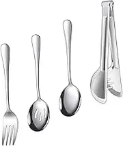 UTHCLO Stainless Steel Set Kit Food Tableware Clip Silverware Set Kitchen Essentials Travel-Friendly