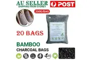 20PCS Air Purifying Bags Activated Bamboo Charcoal Freshener for Car Home Shoes 200g