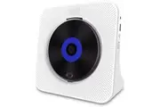 Portable CD Player Built-in Speakers with Bluetooth Receive and transmit Function, 4000mAh Rechargeable Desktop Vertical Music Player with Remote Control FM Radio USB flash AUX - White