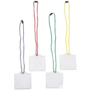 Coloured Plastic Badge Holder Lanyards (Pack of 12)