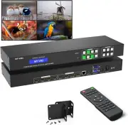 4x4 Support Web GUI w/IR Remote,4K HDMI Matrix Switch3.5mm Stereo Audio Extrac..