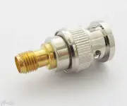 10pcs Nickel BNC Male to Gold SMA Female Straight RF Coaxial Connector Adapter