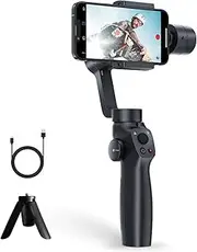 3-Axis Gimbal Stabilizer for iPhone 16 15 14 Pro Max XS X XR Samsung s23 s22 Android Smartphone, Handheld Gimble with Focus Wheel, Phone Stabilizer for Video Recording Vlog - FUNSNAP Capture 2s Combo