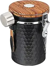 Mobestech Airtight Coffee Storage Canister Stainless Steel Container for Coffee Beans Dried Foods with Spoon for Home Kitchen Organization
