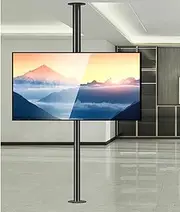 Fits 32-75inch TV Ceiling Mount Adjustable Bracket - LCD TV 360 Degree Rotating Frame, Partition Wall Rotating Rack Rotating TV Cabinet Rotating Base, Up to 110 Lbs，60 85cm