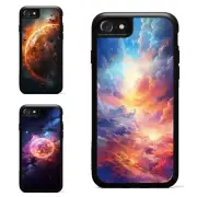 For iPhone XS 11 12 13 14 15 16 Pro Max Anti scratch Case beautiful space nebula