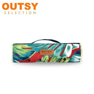 【OUTSY】限量款輕量花布野餐墊(台灣製多色可選)