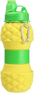 Foldable Cup for Traveling,Pineapple Silicone Foldable Bottle | Silicone Foldable Sports Water Bottles with Lids for Kids, Adults, All Ages