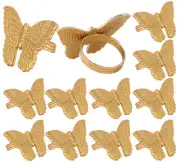 12-Pack Gold Napkin Rings – Elegant 100% Metal Napkin Ring Holders for Table ...