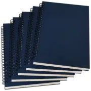 YUREE A5 Spiral Notebook Blank, 100Gsm Thick Paper & Hard Kraft Cover, 60 Sheets