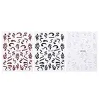 Black White Snake Nail Decals 3 Sheets with Snake Patterns Nail Art Stickers