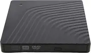 Suesacy USB 3.0 DVD Burner Type-C Dual Port External Optical Drive External DVD Drive Portable High Speed DVD-RW Player for Laptops, Desktops