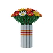 C5995 Bouquet of Colorful Flowers with Vase for Collection 1963 Pieces