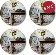 Cinnamon - Blue Room Round Coasters Set of 4