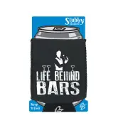 Life Behind Bars Barman - Novelty Funny Gift Stubby Holder With Base Gifts