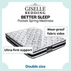 Giselle Double Bed Mattress Pocket Spring Bedding Tight Top Firm Rumba 24cm