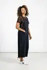 NWT Bridge & Burn Navy Blue Linen Cotton Blend Overalls Size XS Natural Minimal