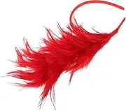 MERRYHAPY Headwear Headband Head Band Headbands Derby Hats Tea Party Hats for Women Mardi Gras Outfit for Women Wedding Fascinator Hair Clip Hat Bowler Hat Bowler Fascinator Red