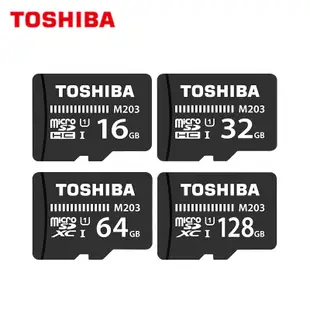 東芝存儲卡 M203 16GB 32GB SDHC 高速 100MB/S 64GB 128GB Micro SD 卡 U