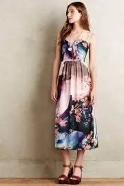 NWT ANTHROPOLOGIE DAYBREAK MIDI DRESS by COREY LYNN CALTER 2, 6