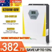 6200W 48V Hybrid Solar Inverter Charger MPPT 120A Sine Wave Controller AU Stock