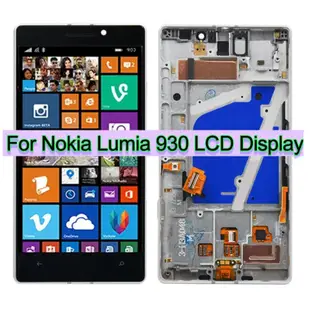 NOKIA 適用於諾基亞 Lumia 730 820 830 925 930 950 液晶顯示器的原裝 LCD 帶框架,