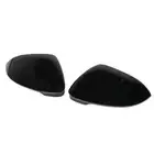 ･2PCS Rearview Mirror Cover Bright Black Smooth Texture Door Side Mirror Cover