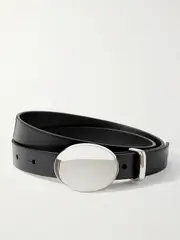 [Isabel Marant] Isabel Marant - Ory Leather And Silver-tone Belt - Black - 85 85 Black