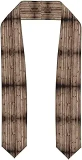 [SKKNT] Wood Grain Print Graduation Shawl Stole For Academic Commencements Honor Sash Congratulations Gift